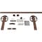 Ekena Millwork Premium Wagon Wheel Strap Barn Door Hardware Set w/ 7' Track for 2 1/4" Doors, Copper Vein GB600157HWCV - alternate 1